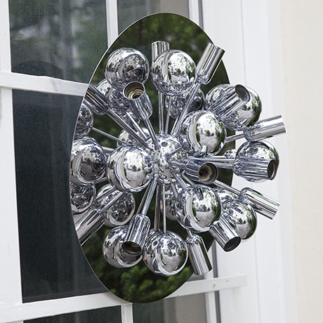 Sputnik_Lampe_Wandlambe_silber