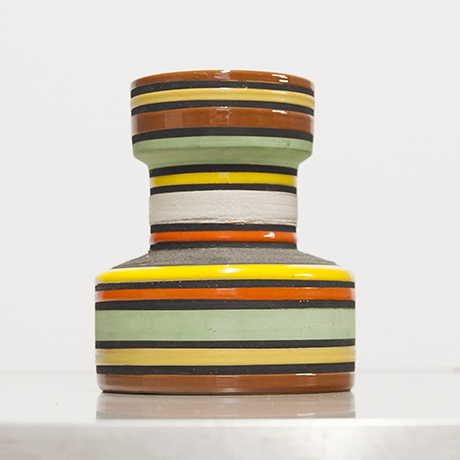 Aldo-Londi-Bitossi-Raymor-ceramic-vase-orange-stripes