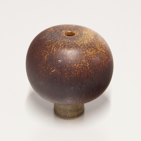 Gerald-Weigl-ceramic-ball-vase-brown