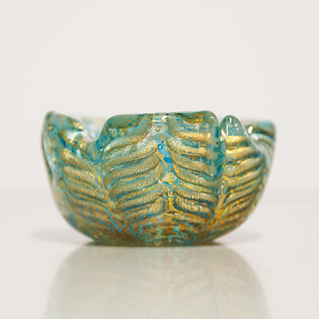 Carlo-Scarpa-Murano-schuessel-aschenbecher-gruen-gelb