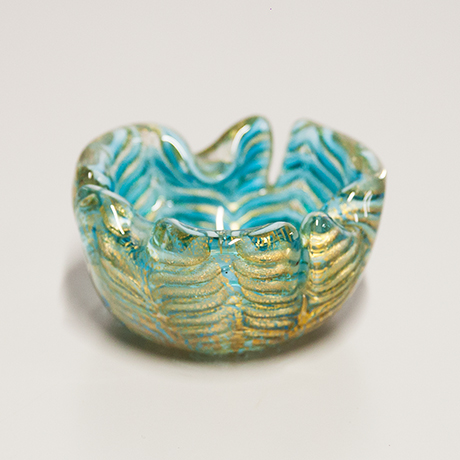 Carlo-Scarpa-Murano-glass-bowl-ashtray-green-yellow