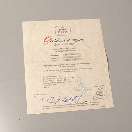 Patek-Philippe-nautilus-watch-certificate