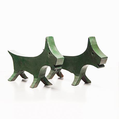 fireplace-log-holder-andiron-dog-green