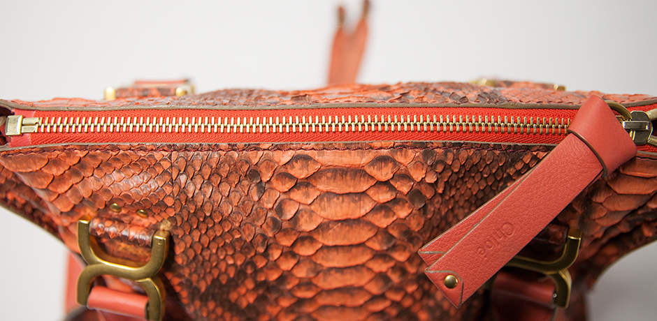 Chloé-python-Marcie-handle-bag-salmon-pink