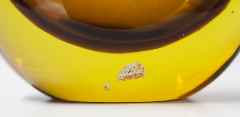 Flavio-Poli-Seguso-Murano-vase-amber-yellow-marked - 12 Flavio-Poli-Seguso-Murano-vase-amber-yellow-marked