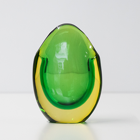 Flavio-Poli-Seguso-Murano-vase-gruen-gelb-glas - 3 Flavio-Poli-Seguso-Murano-vase-gruen-gelb-glas