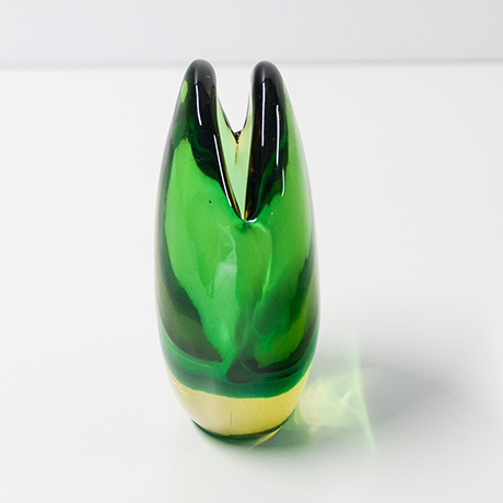 Flavio-Poli-Seguso-Murano-vase-green-yellow-glass - 6 Flavio-Poli-Seguso-Murano-vase-green-yellow-glass