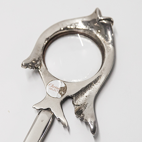 Christofle-silver-fish-magnifying-glass-vintage