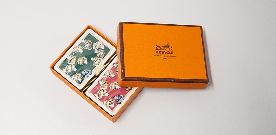Hermès-Spielkarten-hunde-box
