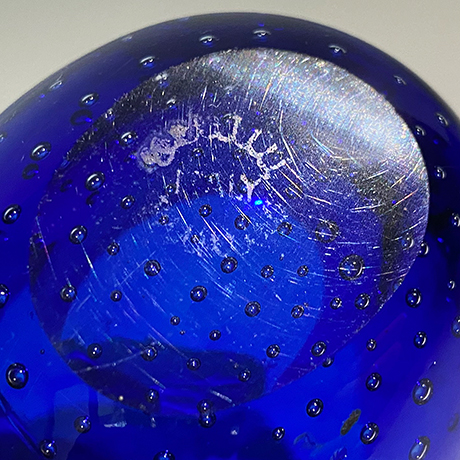 Murano-Venini-glass-bowl-blue-oval-signed - 8 Murano-Venini-glass-bowl-blue-oval-signed