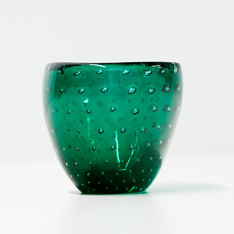 Murano-Venini-Pulegoso-glass-bowl-green-oval - 4 Murano-Venini-Pulegoso-glass-bowl-green-oval