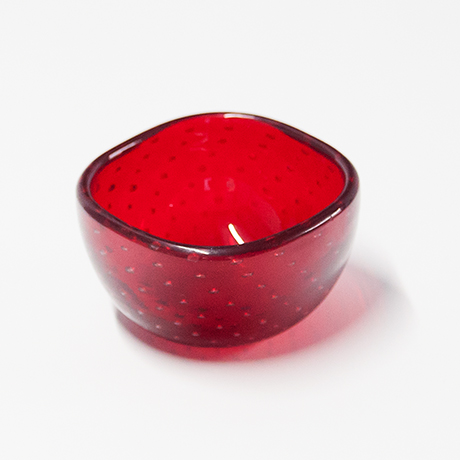 Murano-Venini-Pulegoso-glas-schuessel-rot - 3 Murano-Venini-Pulegoso-glas-schuessel-rot