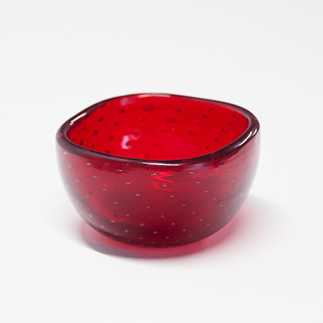 Murano-Venini-Pulegoso-glass-bowl-red - 4 Murano-Venini-Pulegoso-glass-bowl-red