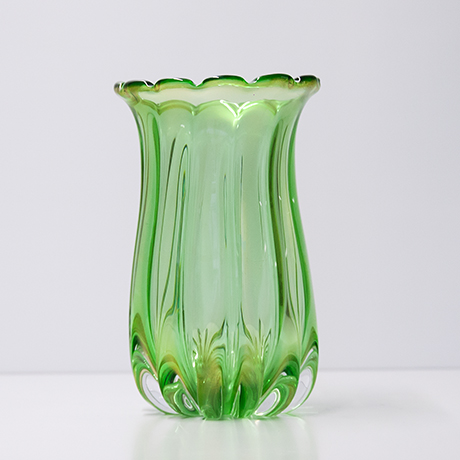 Barovier-Toso-Murano-vase-gruen-glas - 3 Barovier-Toso-Murano-vase-gruen-glas