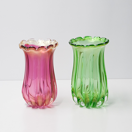 Barovier-Toso-Murano-vase-pink-green-golden - 8 Barovier-Toso-Murano-vase-pink-green-golden