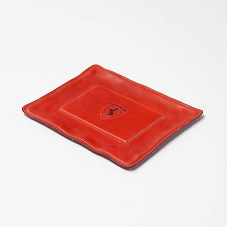 Ferrari-tray-leather-red