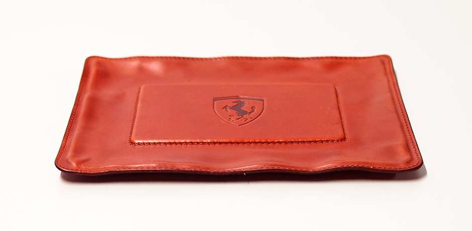 Ferrari-ledertablett-rot