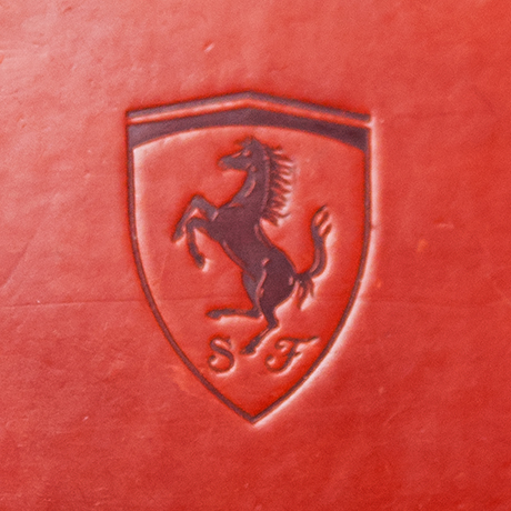 Ferrari-tray-leather-red-vintage
