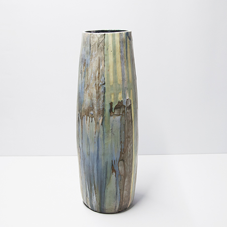 Helmut-Schaeffenacker-ceramic-round-vase-blue-green - 4 Helmut-Schaeffenacker-ceramic-round-vase-blue-green