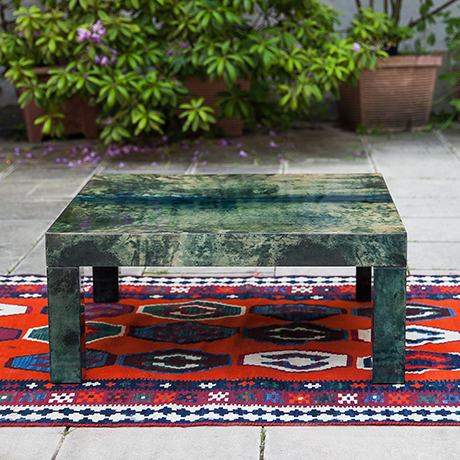 Aldo-Tura-coffee-side-table-green-goatskin