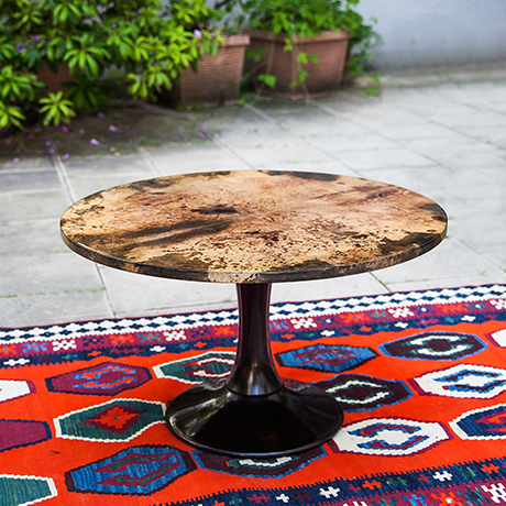 Schlichtes DesignAldo-Tura-coffee-table-brown-round