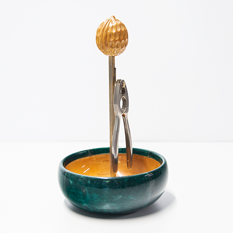 Aldo-Tura-green-Goatskin-nut-bowl