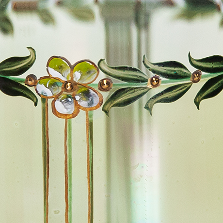 Art-nouveau-drinking-glasses-leaves-germany