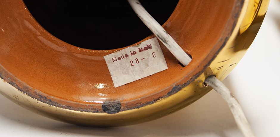 Aldo-Londi-Bitossi-table-lamp-golden-blue-vintage