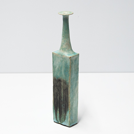Bruno-Gambone-Turquoise-Black-Ceramic-Vase-stoneware