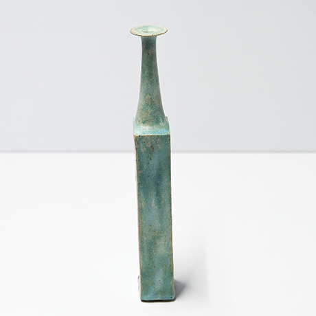 Bruno-Gambone-steingut-Tuerkis-schwarz-keramik-vase