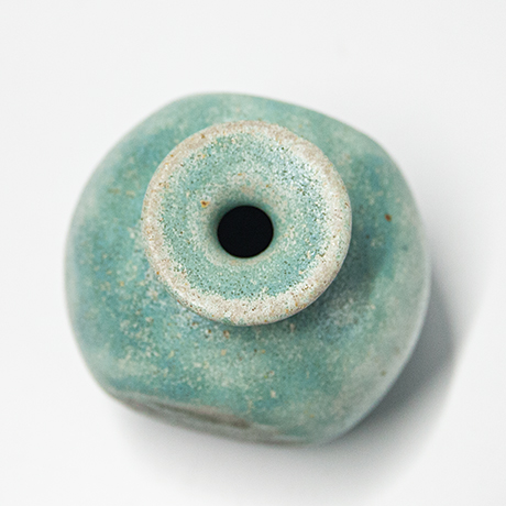 Bruno-Gambone-Tuerkis-keramik-vase-rund