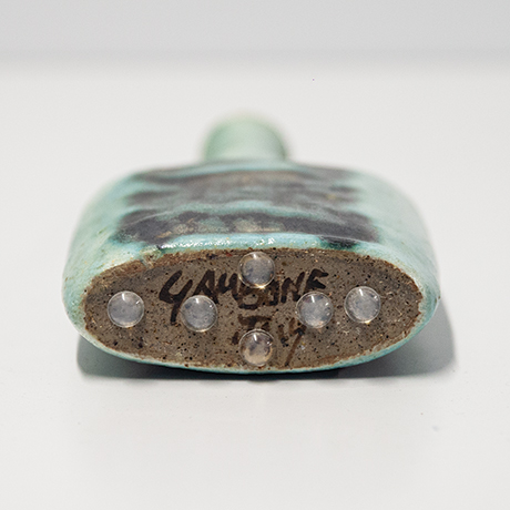 Bruno-Gambone-Green-Turquoise-Ceramic-Vase-signed