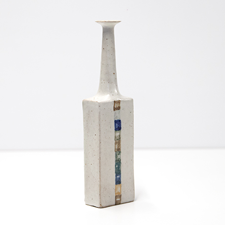 Bruno-Gambone-vase-steingut-creme-weiss