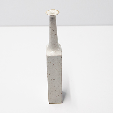 Bruno-Gambone-keramik-vase-steingut-creme-weiss