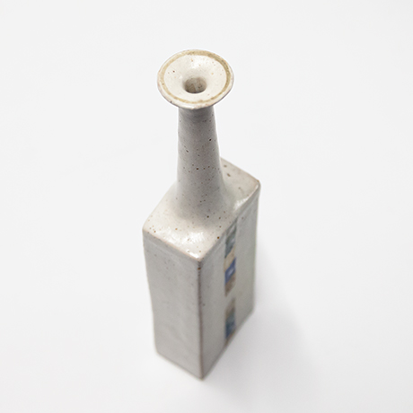 Bruno-Gambone-Stoneware-Vase-cream-color-stripe-italy