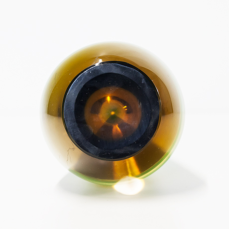 Flavio-Poli-Murano-vase-green-yellow-Seguso