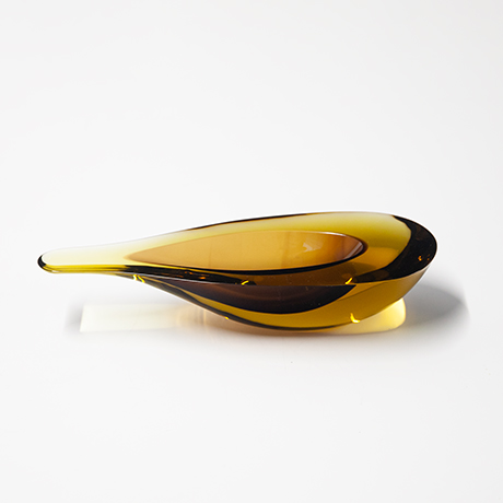 Flavio-Poli-Seguso-Sommerso-Murano-bowl-brown-glass