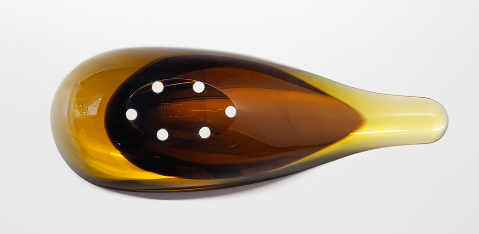 Flavio-Poli-Seguso-Sommerso-Murano-bowl-brown-glass