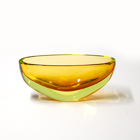 Schlichtes DesignFlavio-Poli-Seguso-Sommerso-Murano-bowl-yellow