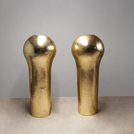 Stehlampe-gold-Glasfaser-italien