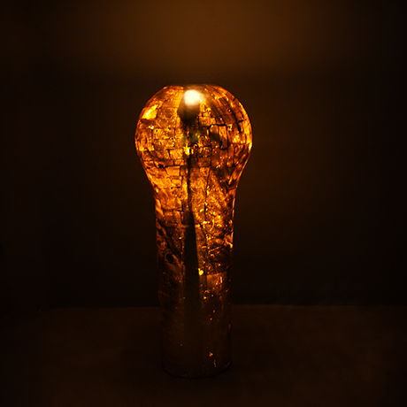 Stehlampe-Italien-gold-Blatt