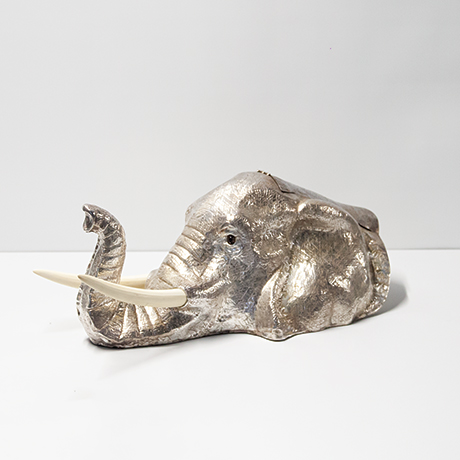 Franco-Lapini-Elefant-Weinkuehler-silber