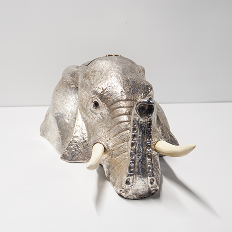 Franco-Lapini-elephant-wine-cooler-silver