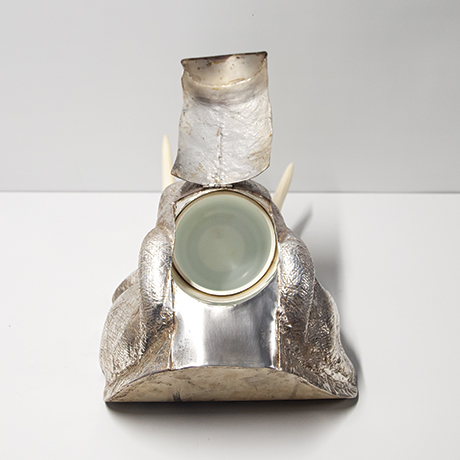 Franco-Lapini-Elefant-Weinkuehler-silber-vintage