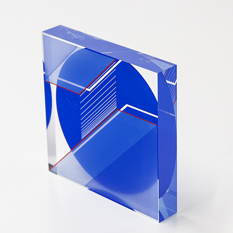 Friedrich-Geiler-art-object-blue-acrylic-Constructivism