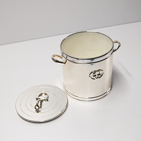 Gucci-wine-cooler-ice-bucket-silver-italy