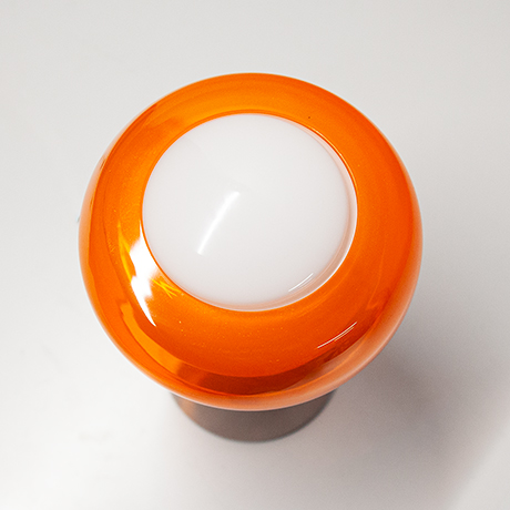 Mazzega-table-lamp-orange-glass-Murano