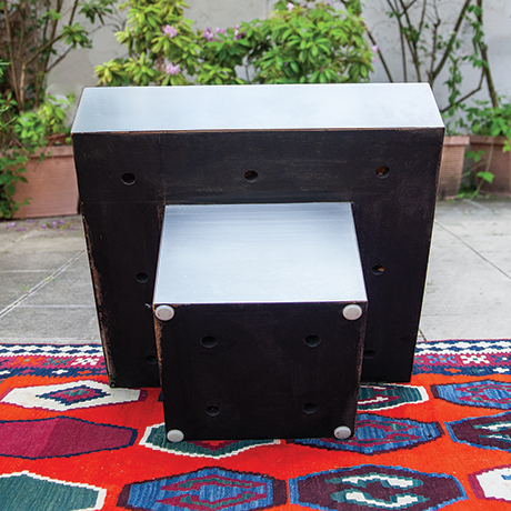 Michael-Boyer-Haifa-Couchtisch-Beistelltisch-Edelstahl