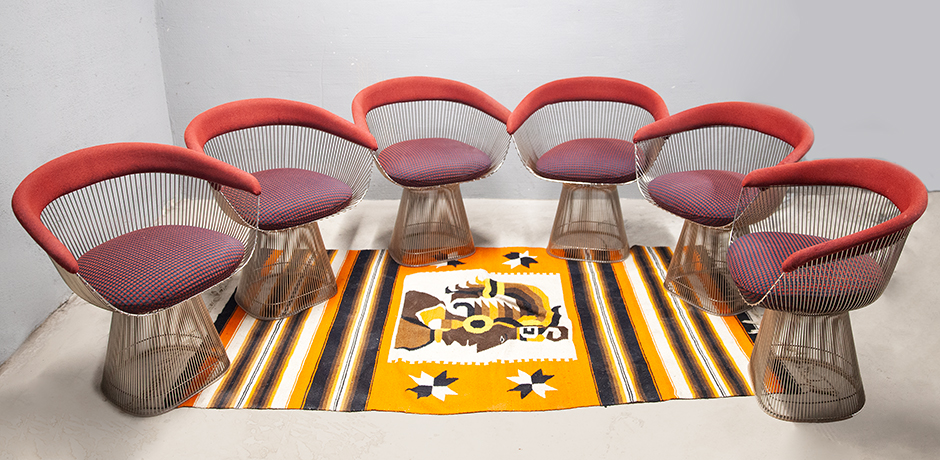 Warren-Platner-Knoll-International-dining-chairs-purple