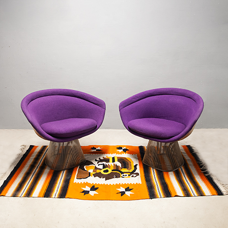 Schlichtes DesignWarren-Platner-Knoll-International-lounge-chairs-purple